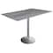 Holland Bar Stool Co 42 Tall OD214 St Steel Table Base w22 Diameter foot and 32x48 Greystone Top, IndoorOutdoor OD214-2242SSODS3248GryStn - alternate 1